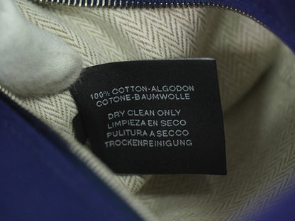 Hermes Bride à Brac Wool, NAVY, CANVAS, Handbag