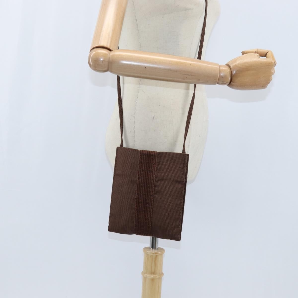 Hermes Herline Crossbody Canvas, BROWN, CANVAS, Clutche & pouche
