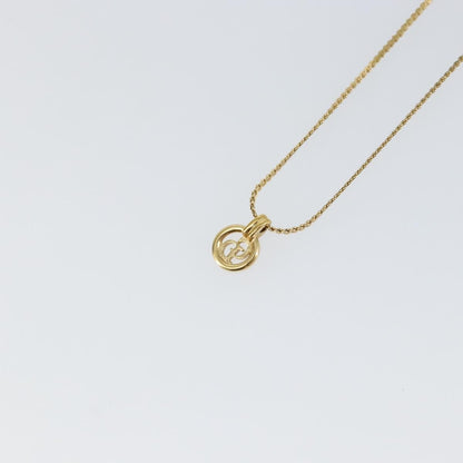 Christian Dior CD Pendant Necklace Metal, GOLD, METAL, Necklace