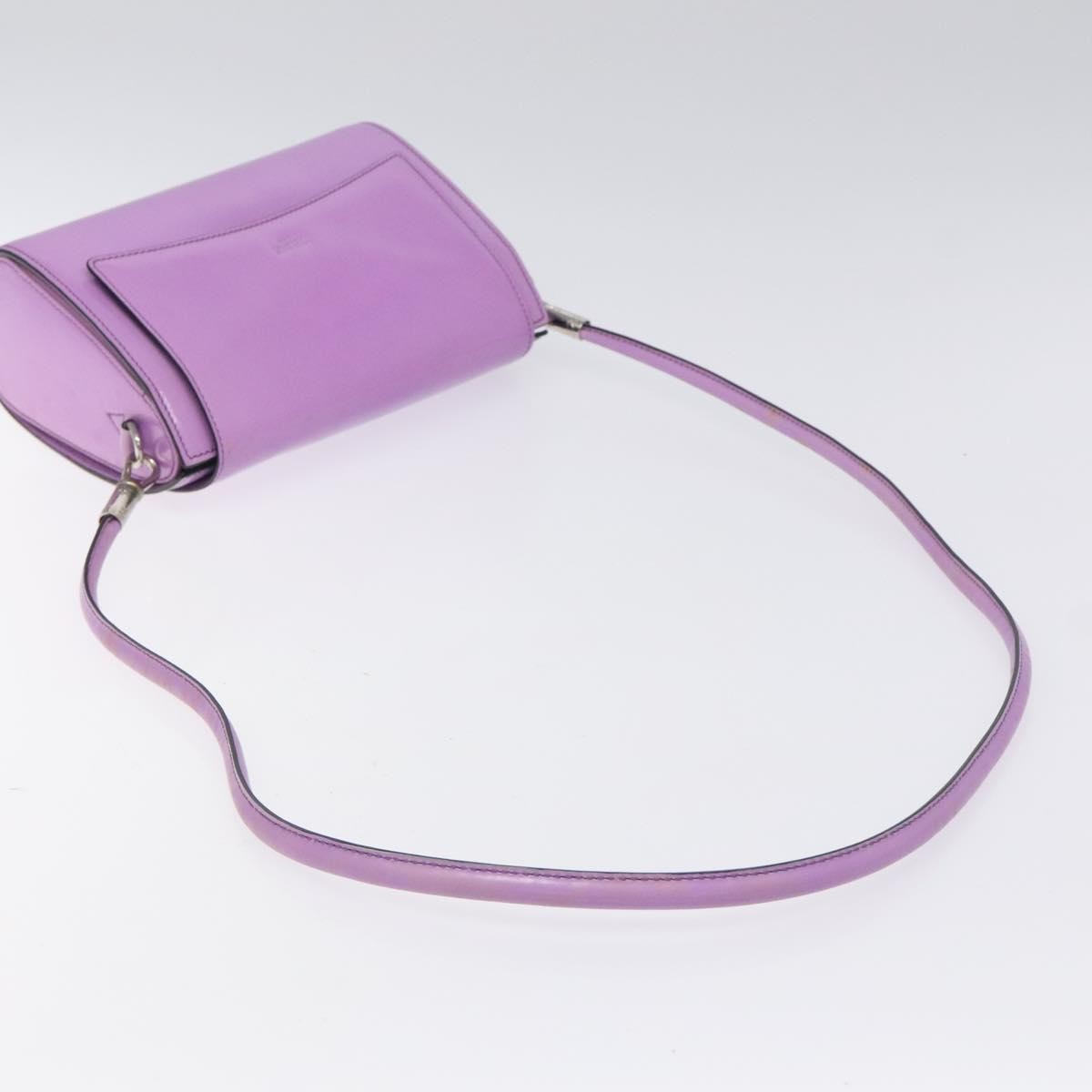 Celine Shoulder Bag Leather, PURPLE, LEATHER, Shoulder bag