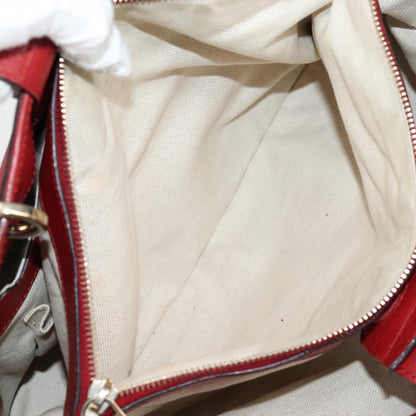 Gucci Bamboo Shopper Tote Leather, RED, LEATHER, Tote bag