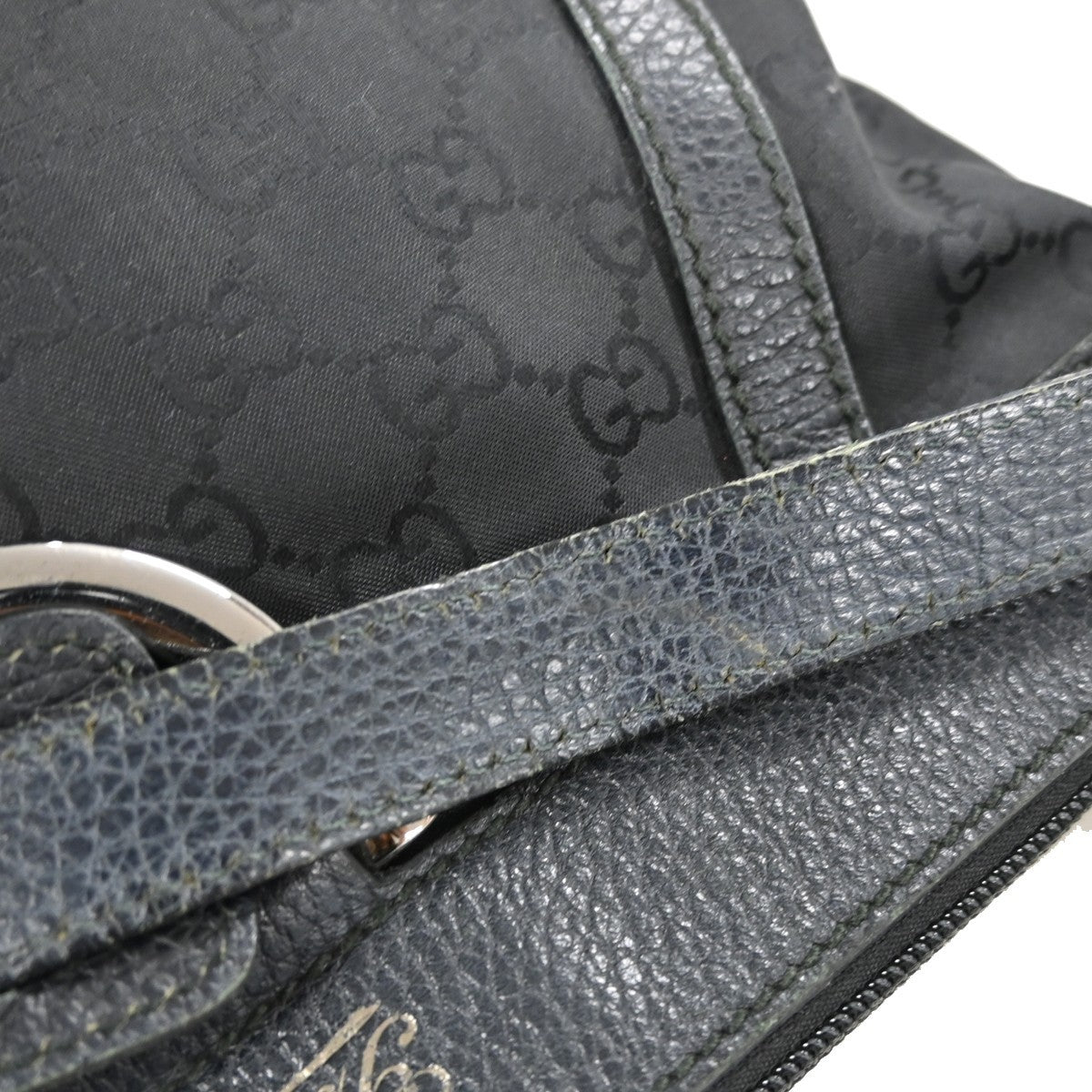 Gucci D Ring Messenger Bag GG Canvas, BLACK, CANVAS, Shoulder bag