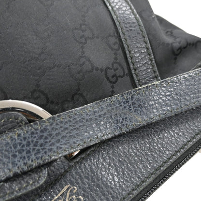 Gucci D Ring Messenger Bag GG Canvas, BLACK, CANVAS, Shoulder bag