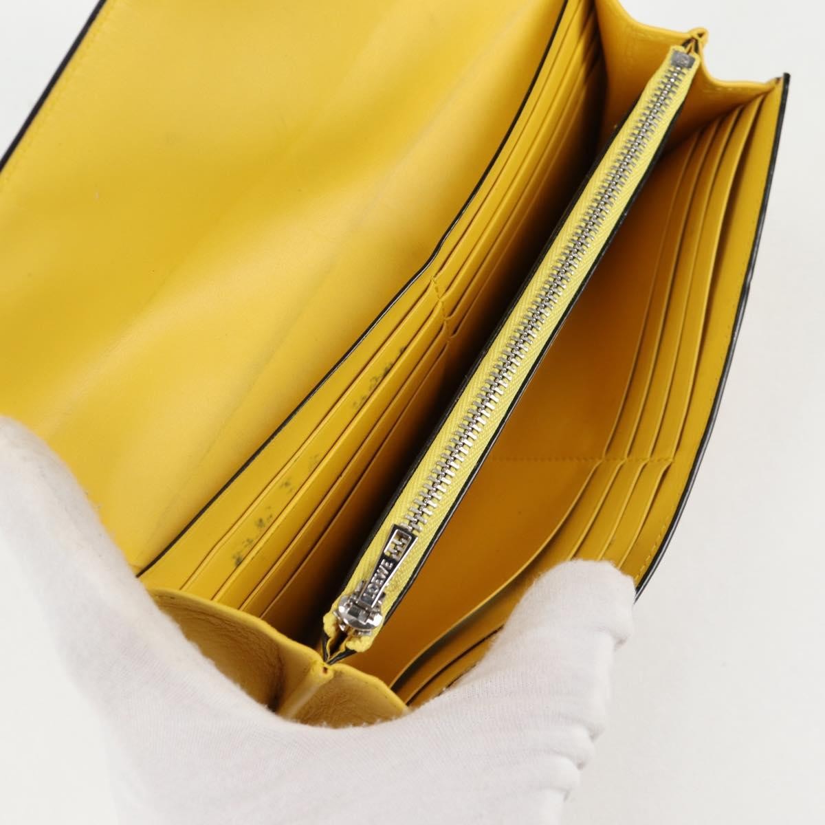 Loewe Puzzle Zip Wallet Leather, YELLOW, LEATHER, Wallets