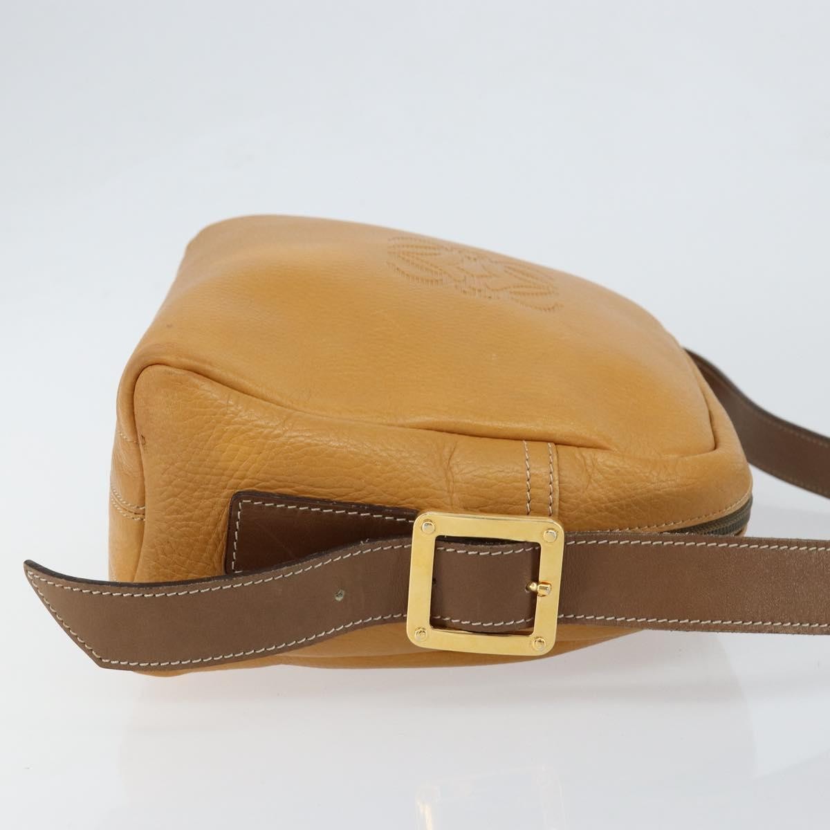 Loewe Anagram Shoulder Bag Leather, BROWN, LEATHER, Shoulder bag