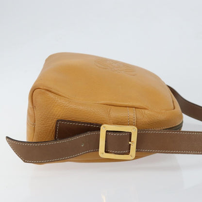 Loewe Anagram Shoulder Bag Leather, BROWN, LEATHER, Shoulder bag