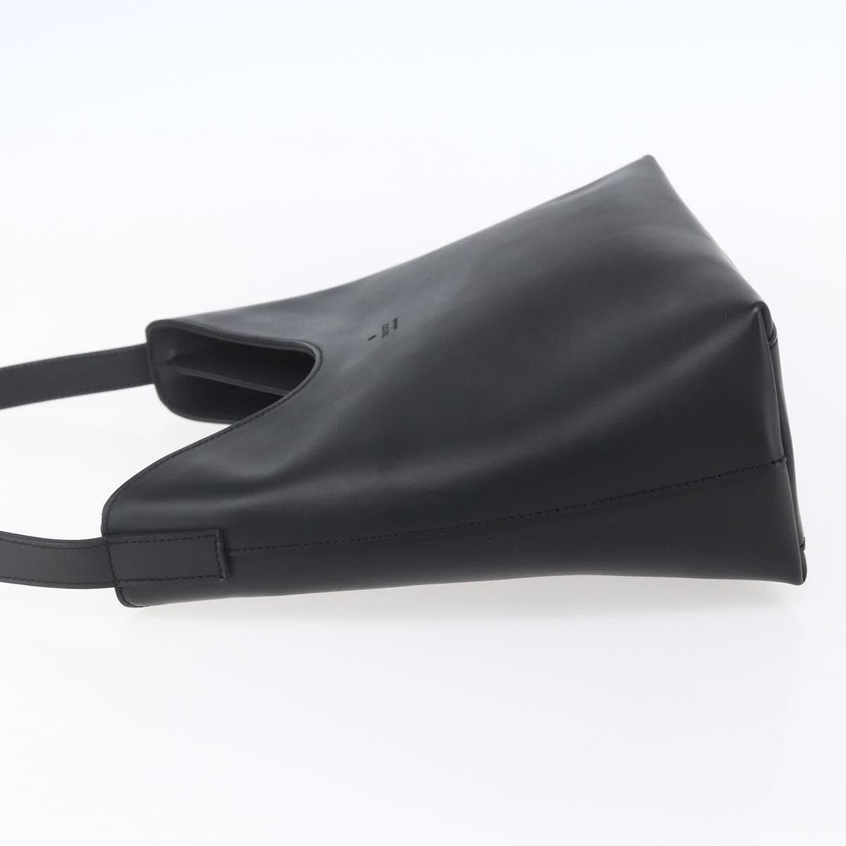 Gucci Metal Handle Hobo Leather, BLACK, LEATHER, Shoulder bag