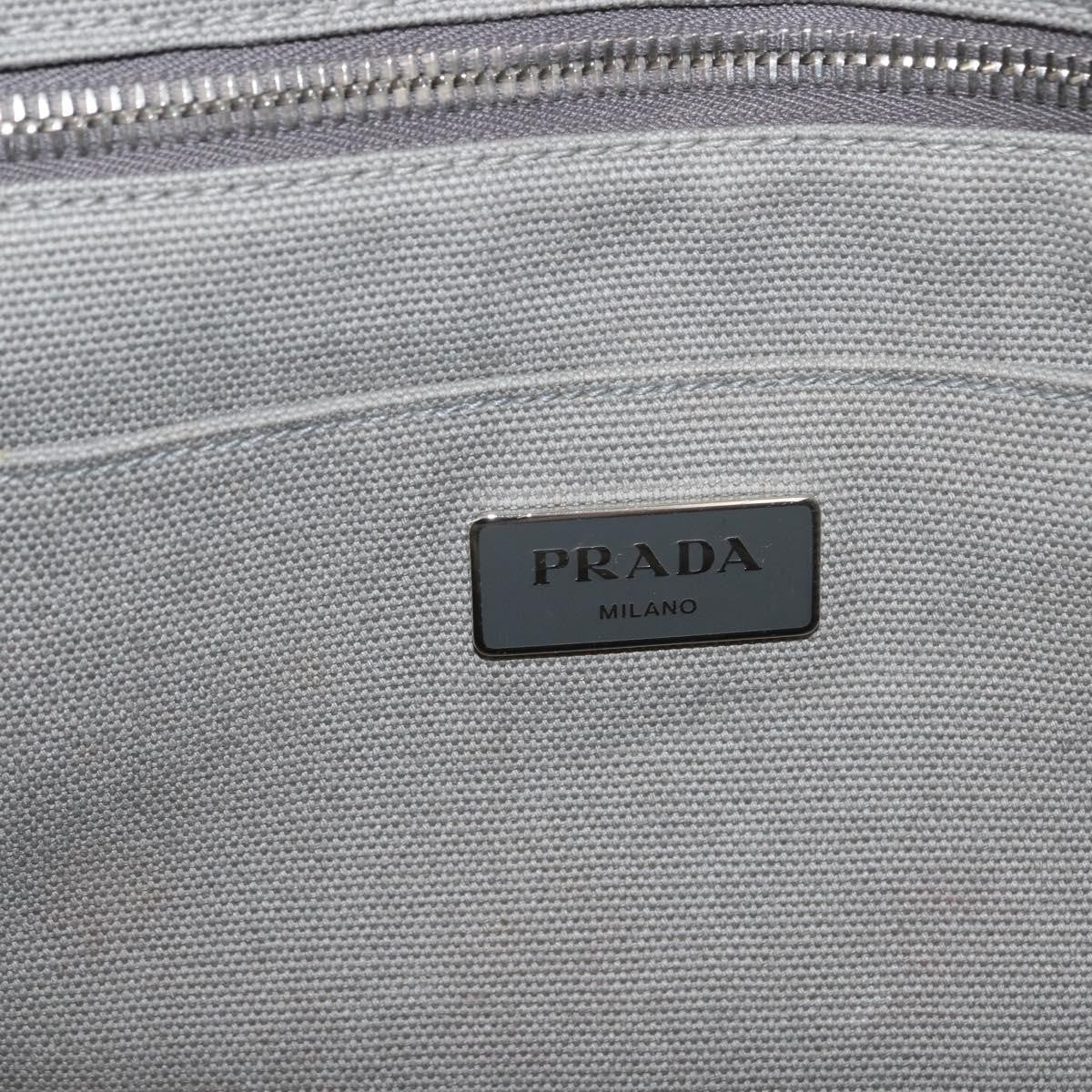 Prada Canapa Tote Canvas, GRAY, CANVAS, Tote bag
