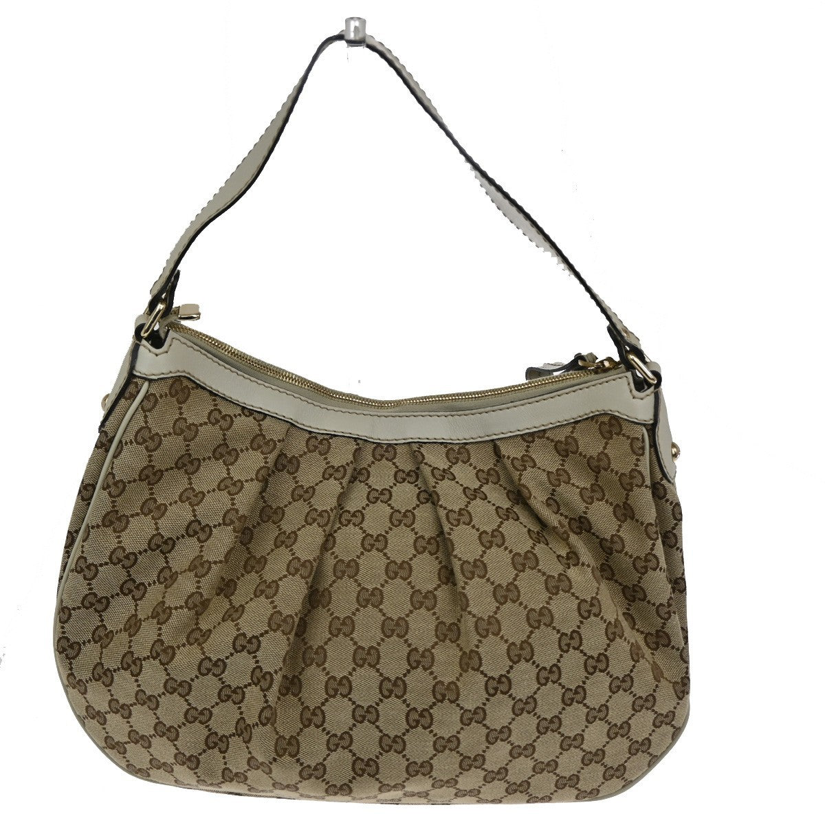 Gucci Sukey Shoulder Bag GG Canvas, BEIGE, CANVAS, Shoulder bag