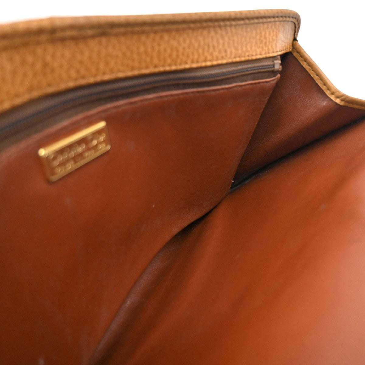 Christian Dior Vintage CD Logo Shoulder Bag Leather, BROWN, LEATHER, Shoulder bag