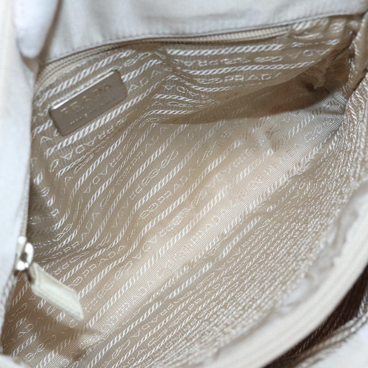 Prada Zip Around Tote Tessuto, BEIGE, NYLON, Tote bag