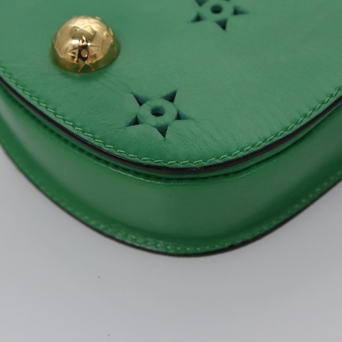Celine Shoulder Bag Leather, GREEN, LEATHER, Shoulder bag