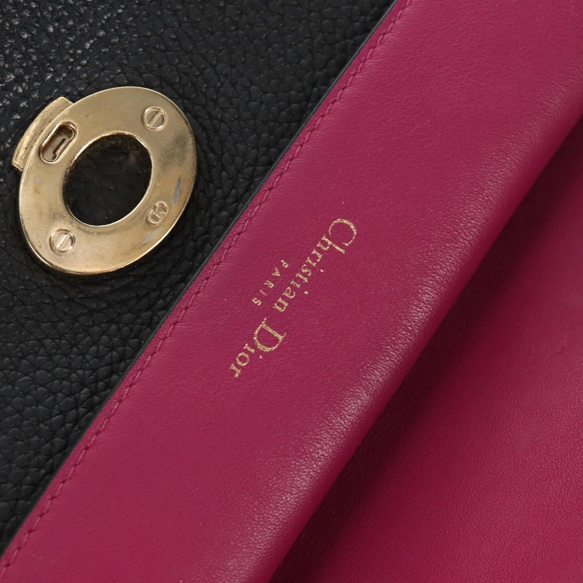 Christian Dior Lady Dior Bag Leather, BLACK, LEATHER, Handbag