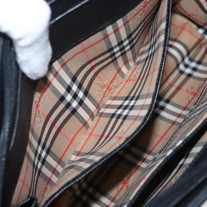 Burberry Vintage Handbag Leather, BLACK, LEATHER, Handbag