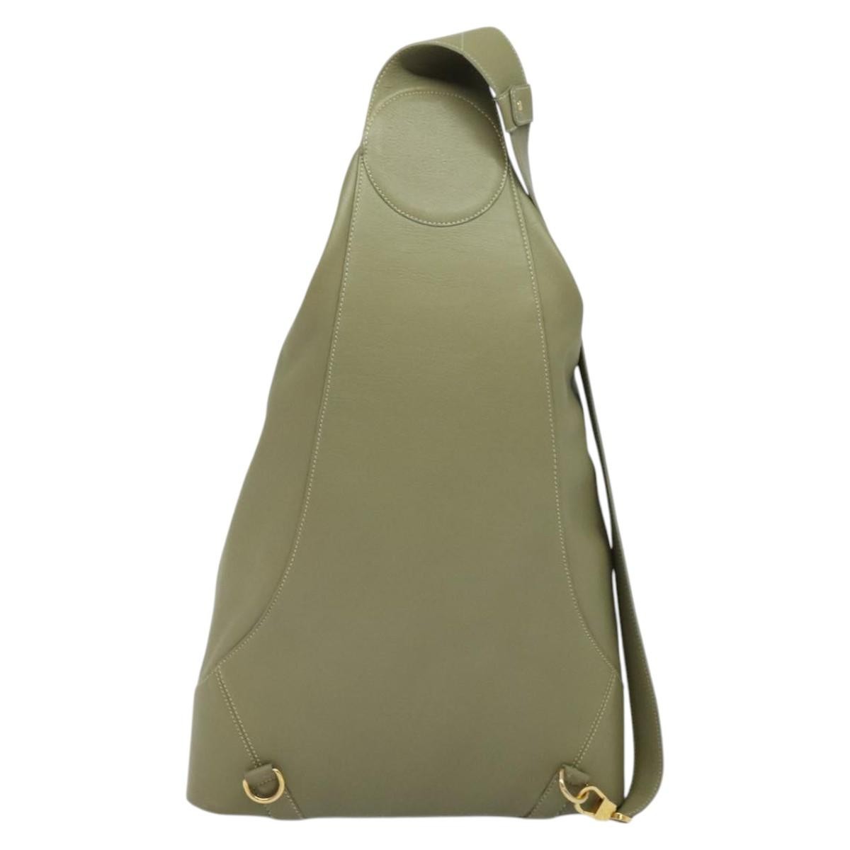 Loewe Anton Sling Bag Leather, GREEN, LEATHER, Shoulder bag