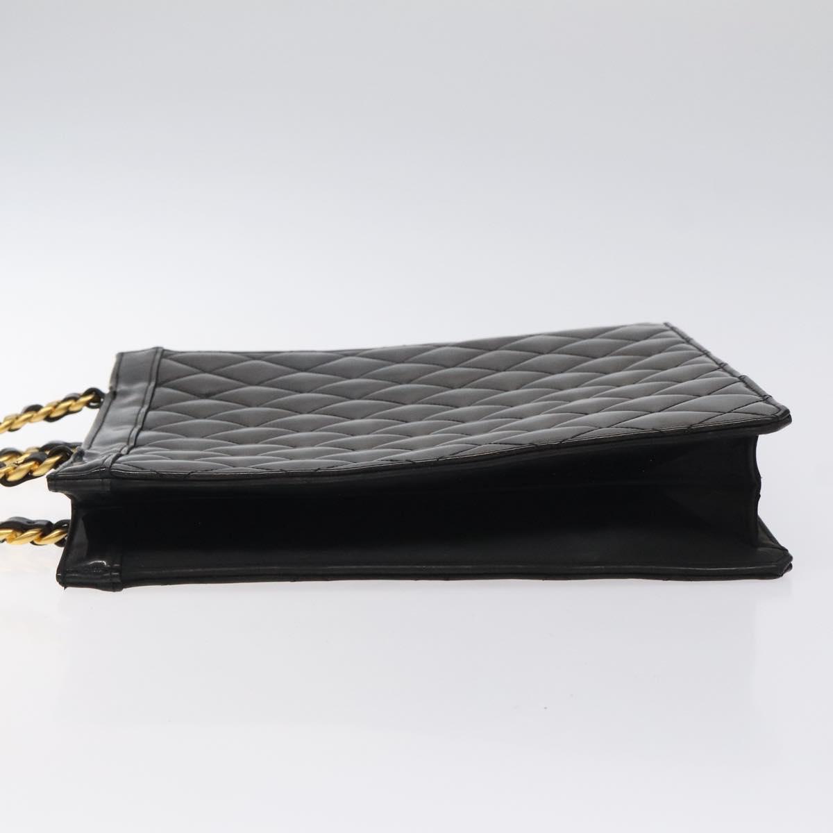 Chanel Vintage Chain Handle Tote Patent leather, BLACK, PATENT_LEATHER, Tote bag