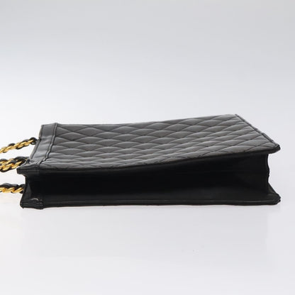 Chanel Vintage Chain Handle Tote Patent leather, BLACK, PATENT_LEATHER, Tote bag