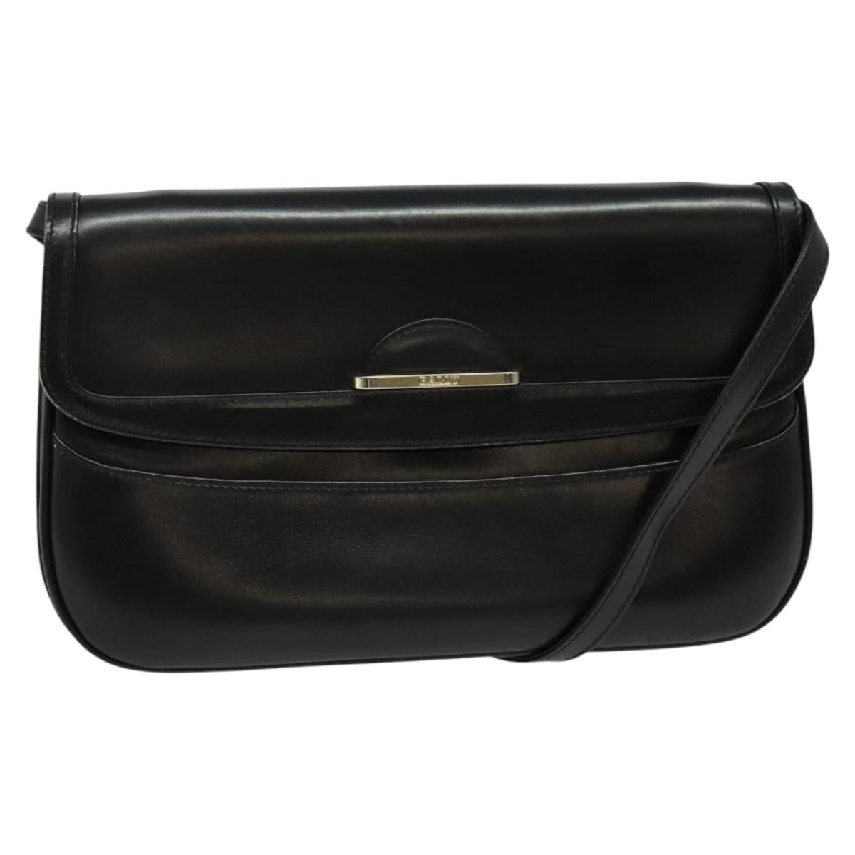 Bally Vintage Shoulder Bag Leather, BLACK, LEATHER, Shoulder bag