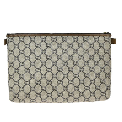 Gucci GG Plus Supreme Pouch Canvas, BROWN, PVC, Clutche & pouche