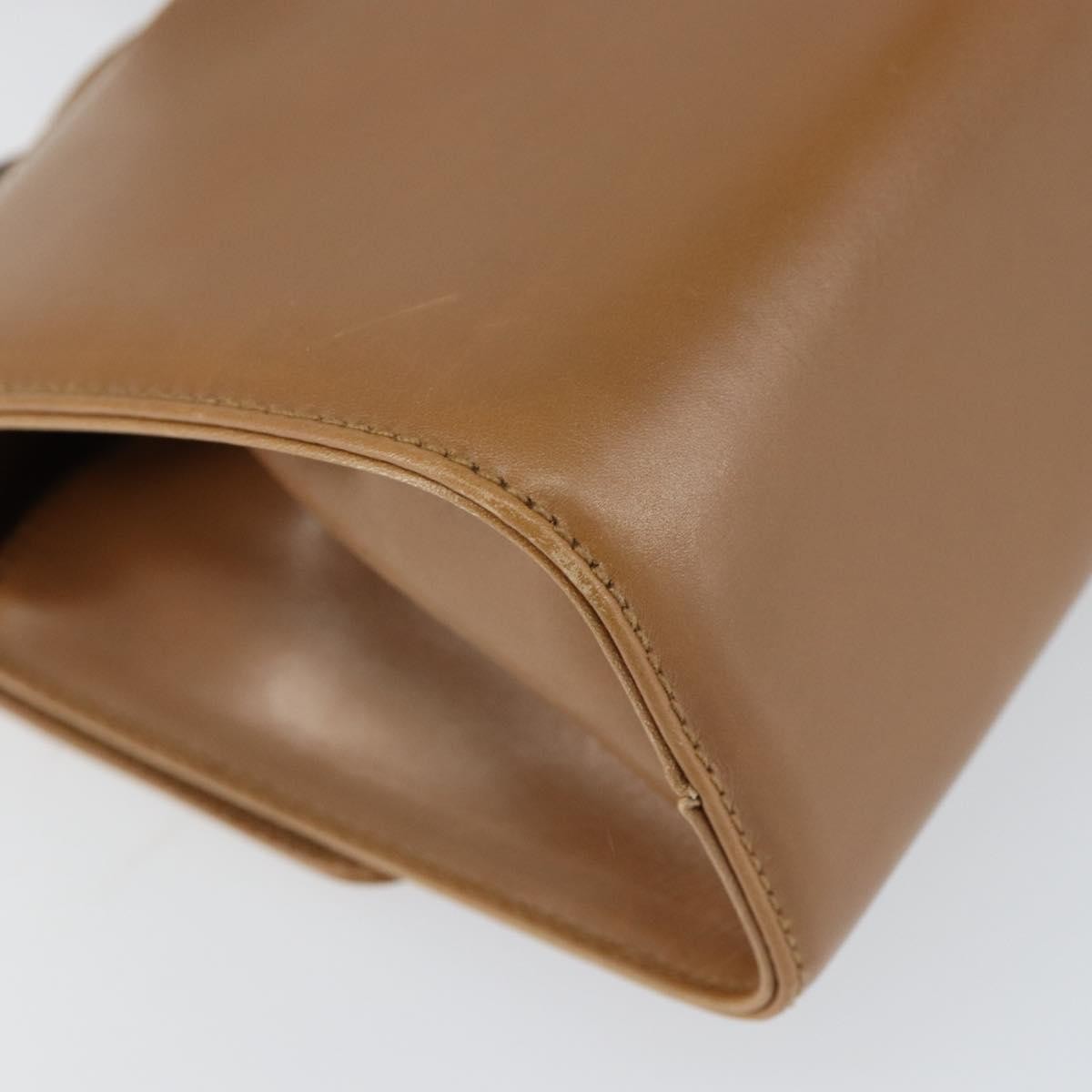 Salvatore Ferragamo Gancini Shoulder Bag Leather, BROWN, LEATHER, Shoulder bag