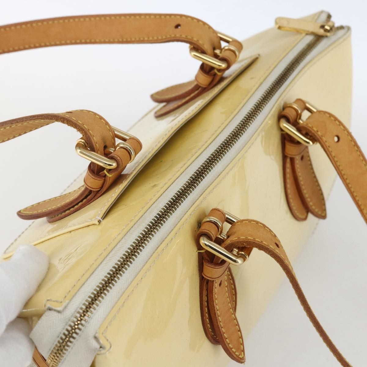 Louis Vuitton Rosewood Avenue Handbag Monogram Vernis, BEIGE, PATENT_LEATHER, Handbag