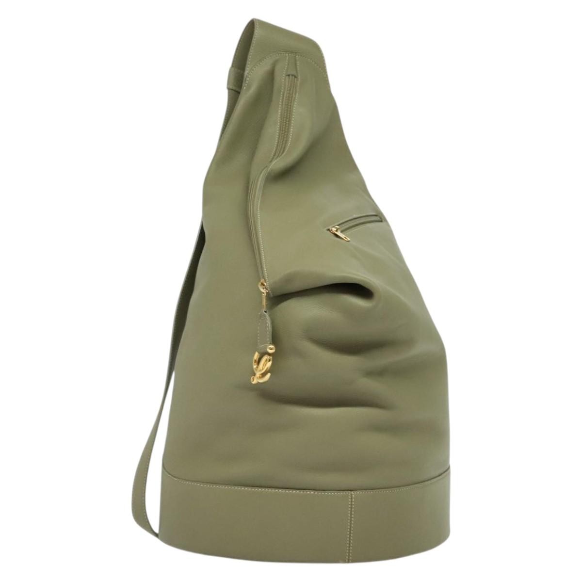 Loewe Anton Sling Bag Leather, GREEN, LEATHER, Shoulder bag