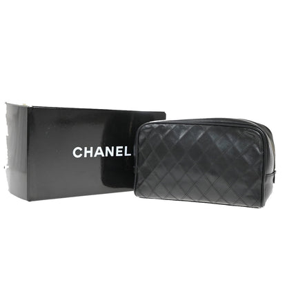 Chanel Vintage Diamond CC Camera Bag Quilted Caviar, BLACK, LEATHER, Clutche & pouche