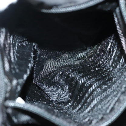 Prada Metal Handles Tote Tessuto, BLACK, NYLON, Handbag