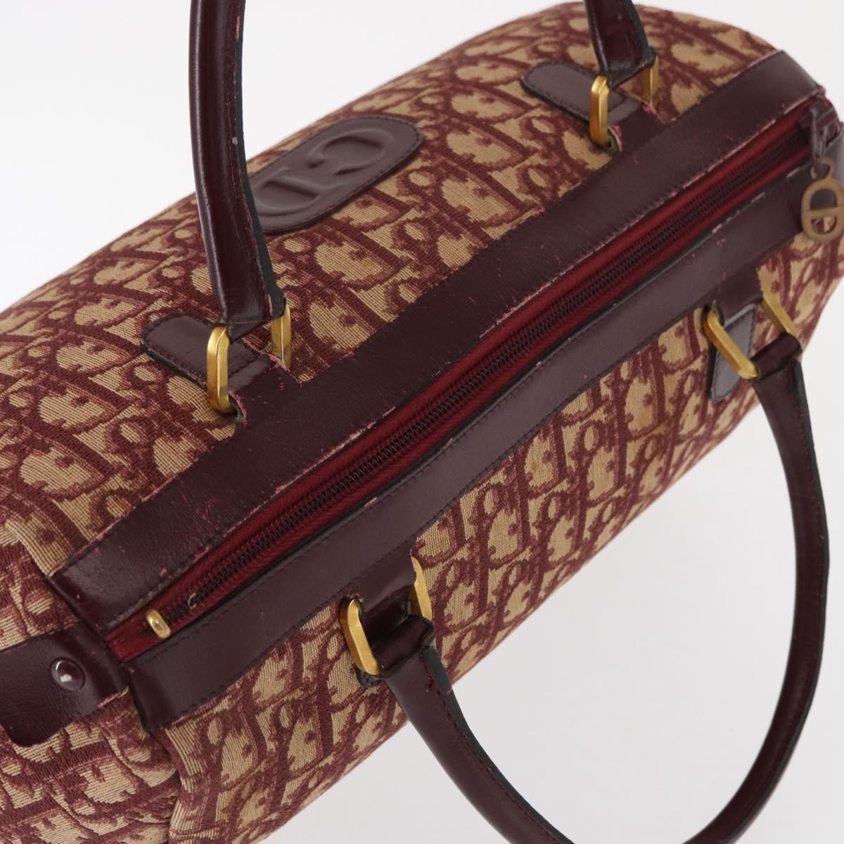Christian Dior Vintage Trotter Handbag Canvas, RED, CANVAS, Handbag