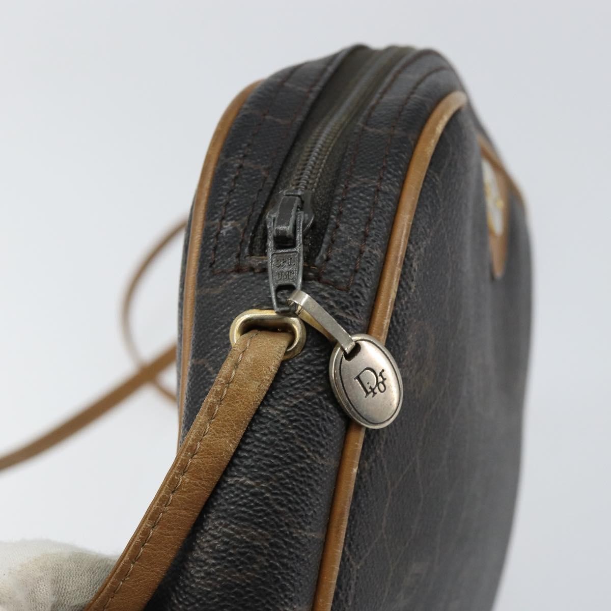 Christian Dior Vintage Honeycomb Shoulder Bag Canvas, BLACK, PVC, Shoulder bag