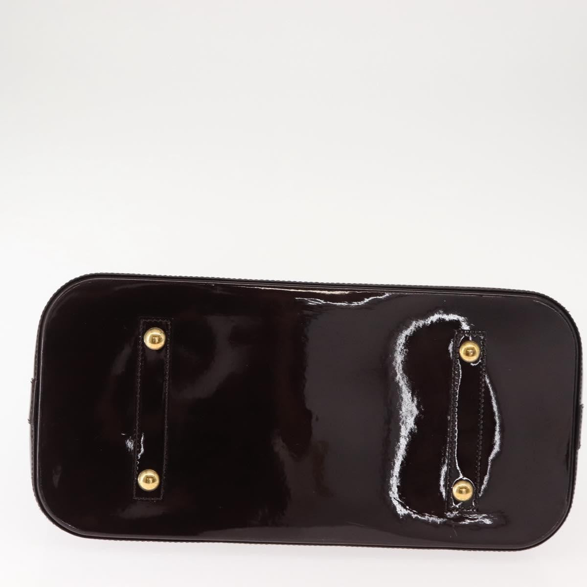 Louis Vuitton Alma Handbag Monogram Vernis, PURPLE, PATENT_LEATHER, Handbag