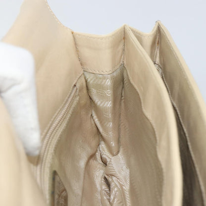 Prada Flap Shoulder Bag Leather, BEIGE, LEATHER, Shoulder bag