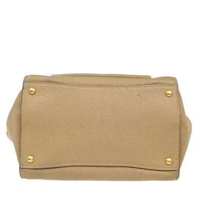 Prada Front Pocket Wing Convertible Tote Vitello Daino, BEIGE, LEATHER, Tote bag
