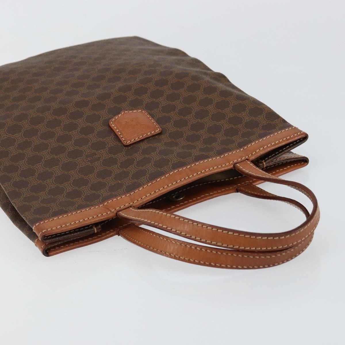 Celine Vintage Macadam Tote bag Canvas, BROWN, CANVAS, Tote bag