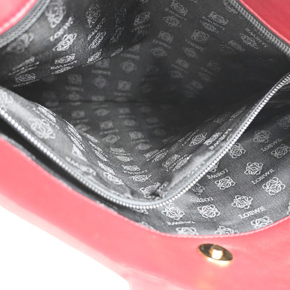 Loewe Anagram Tote Suede, RED, SUEDE, Tote bag