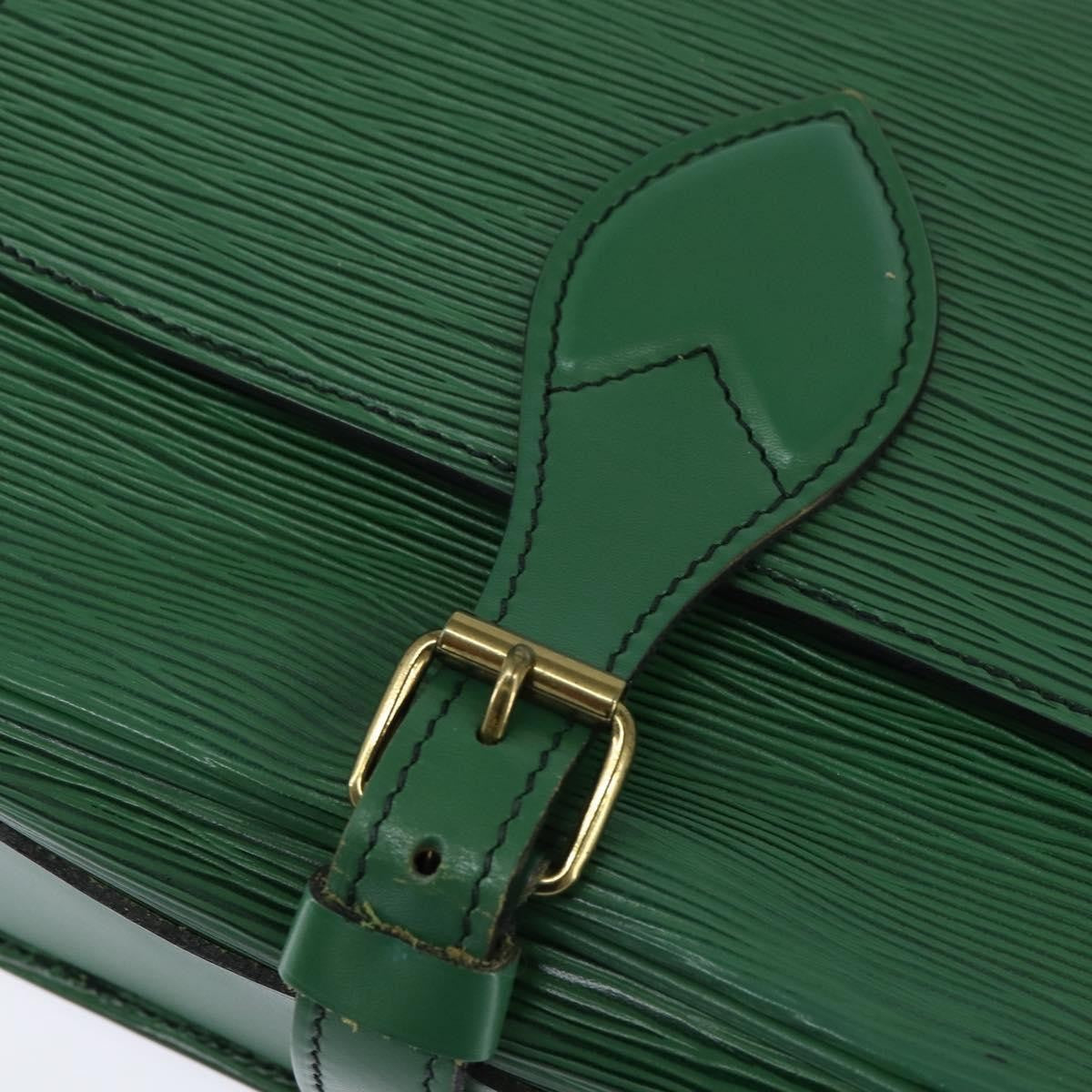 Louis Vuitton Cartouchiere Handbag Epi Leather, GREEN, LEATHER, Shoulder bag