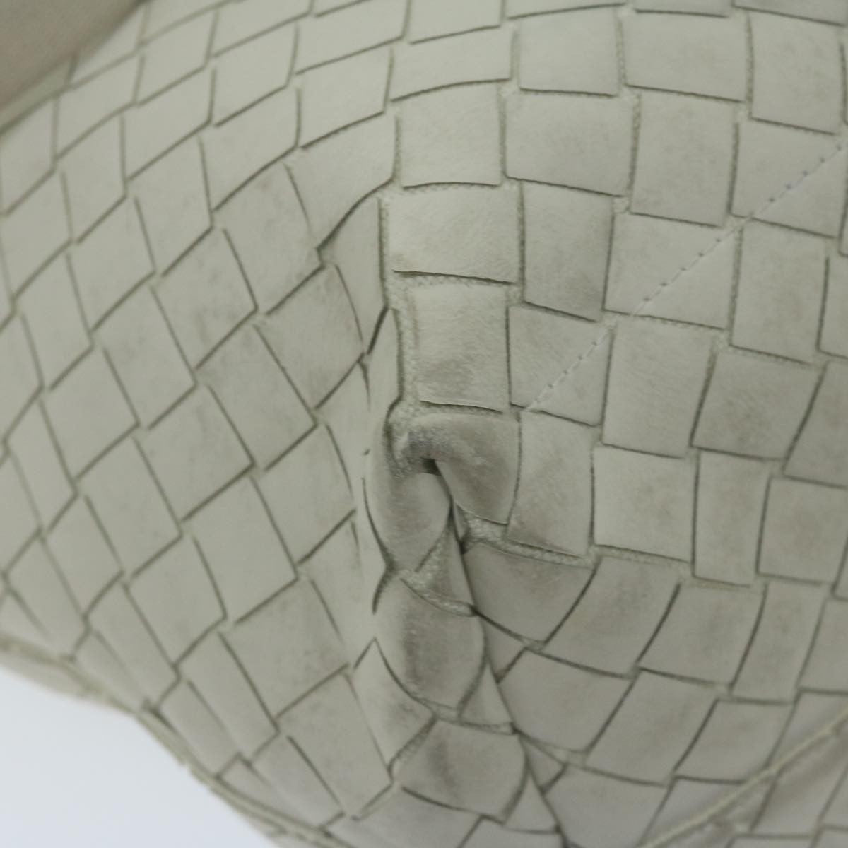 Bottega Veneta Zipped Tote Rubber Intrecciato with Canvas, WHITE, LEATHER, Tote bag