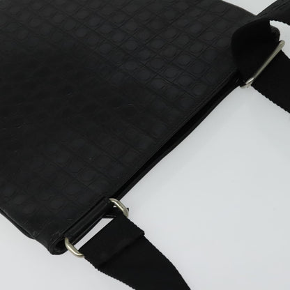 Salvatore Ferragamo Gancini Shoulder Bag Leather, BLACK, LEATHER, Shoulder bag