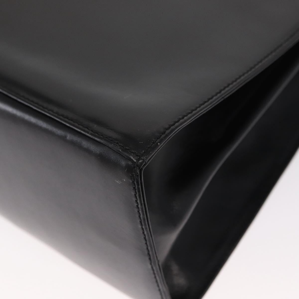 Salvatore Ferragamo Convertible Top Handle Bag Leather, BLACK, LEATHER, Handbag