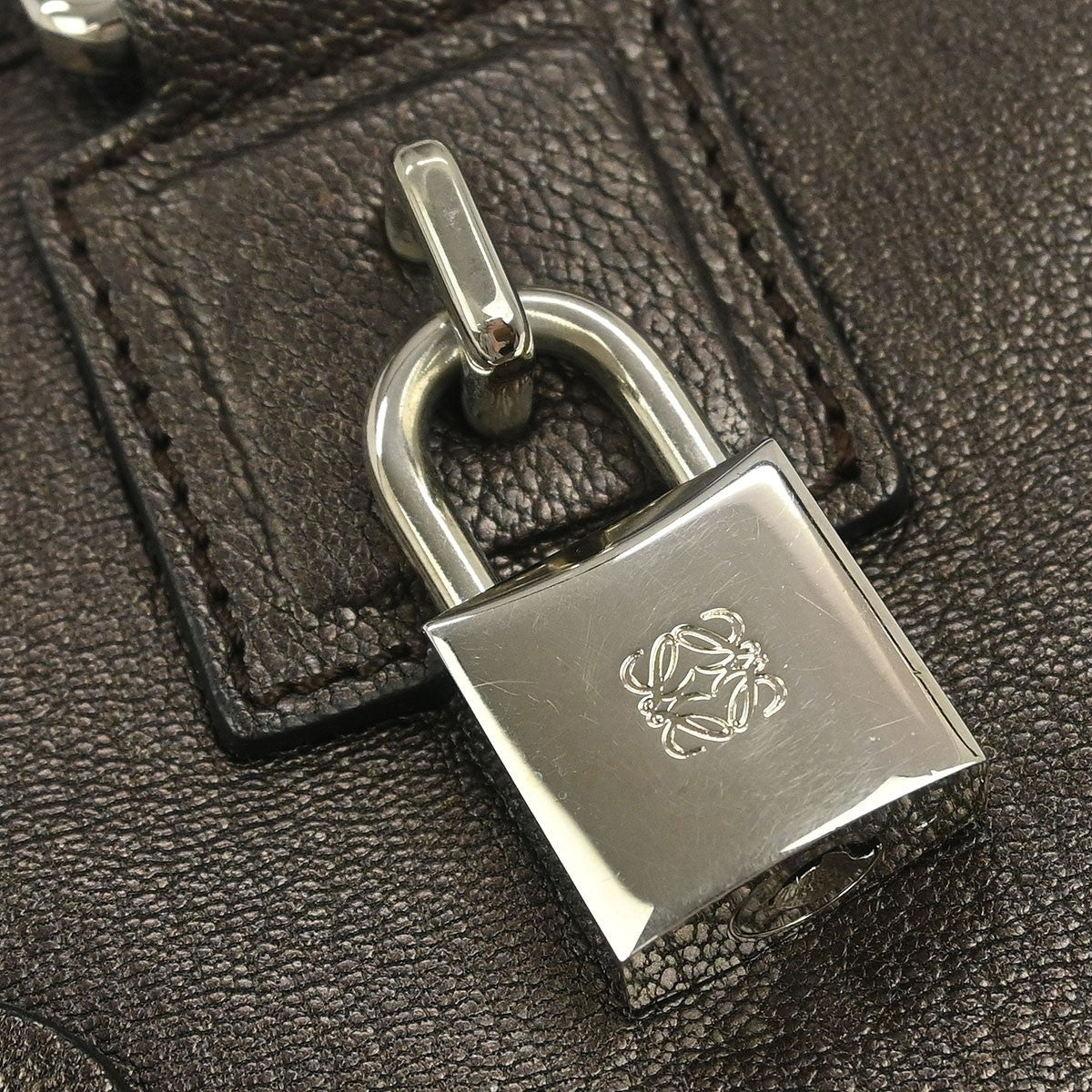 Loewe Amazona Bag Leather, BROWN, LEATHER, Handbag