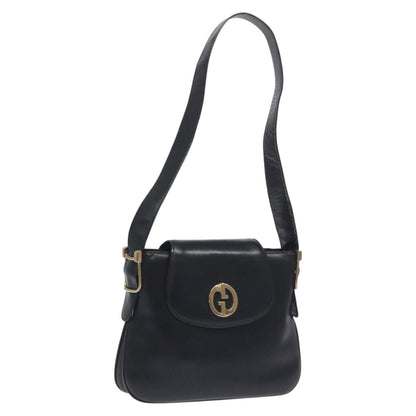 Gucci 1973 Shoulder Bag Leather, BLACK, LEATHER, Shoulder bag