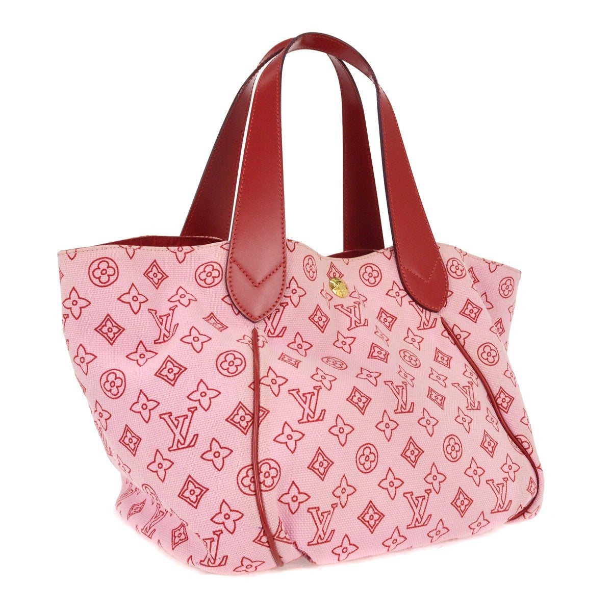 Louis Vuitton Cabas Ipanema Canvas, PINK, CANVAS, Tote bag