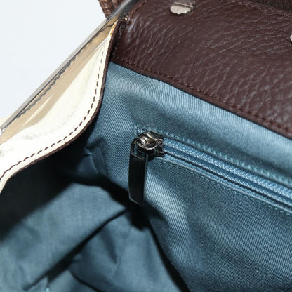 Salvatore Ferragamo Gancini handbag Leather, BEIGE, LEATHER, Handbag