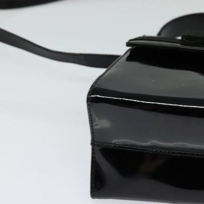 Salvatore Ferragamo Vintage Vara Bow Top Handle Bag Patent Leather, BLACK, PATENT_LEATHER, Handbag