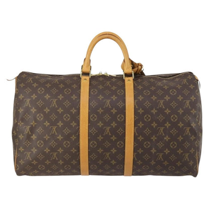 Louis Vuitton Keepall Bag Monogram Canvas, BROWN, CANVAS, Travel bag