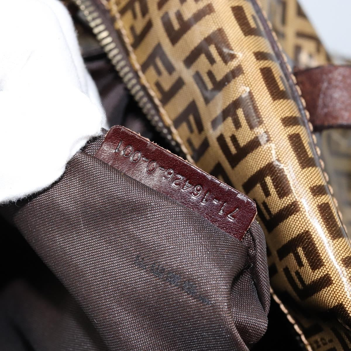 Fendi Zip Tote Canvas, BEIGE, CANVAS, Tote bag