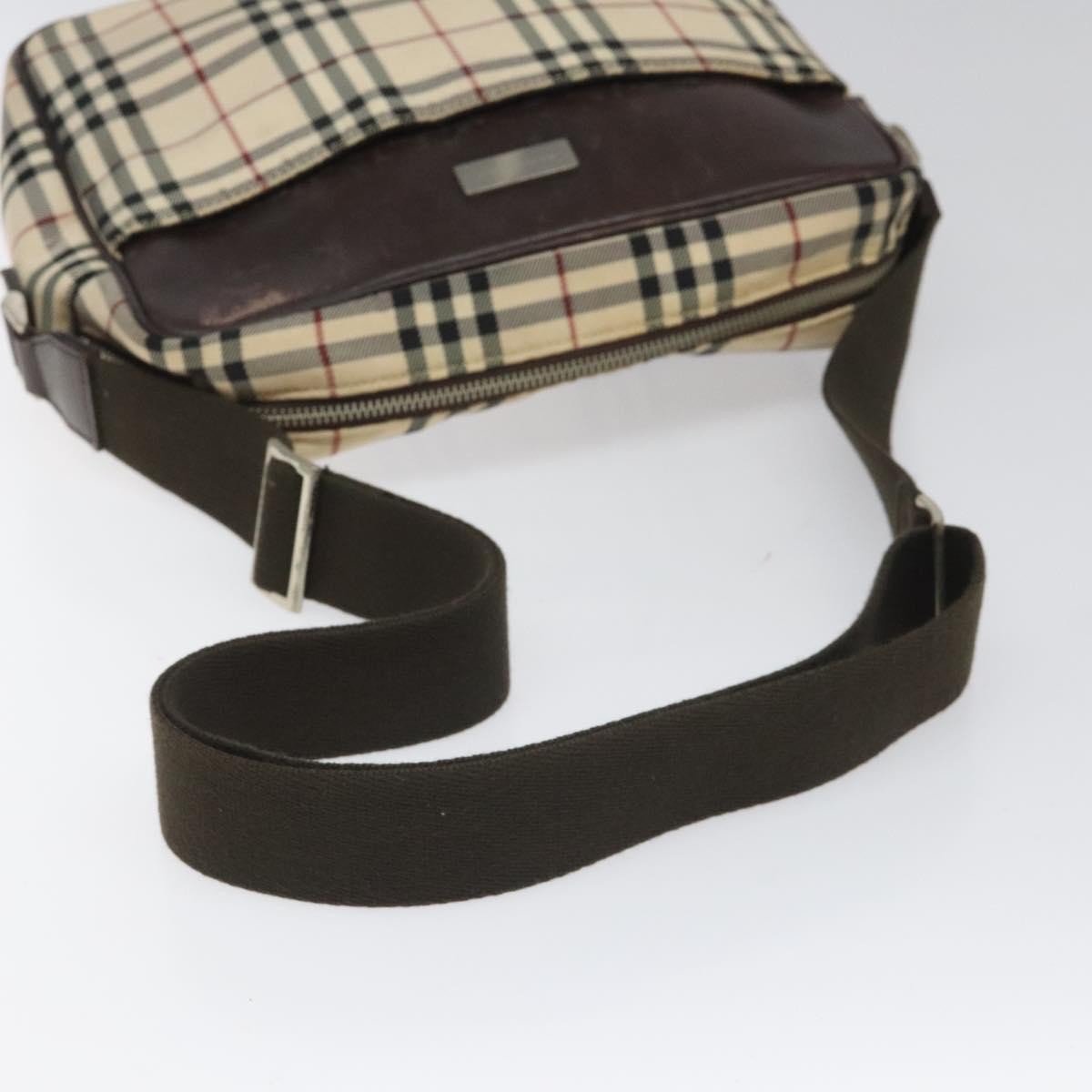 Burberry Nova check Shoulder bag Canvas, BEIGE, CANVAS, Shoulder bag