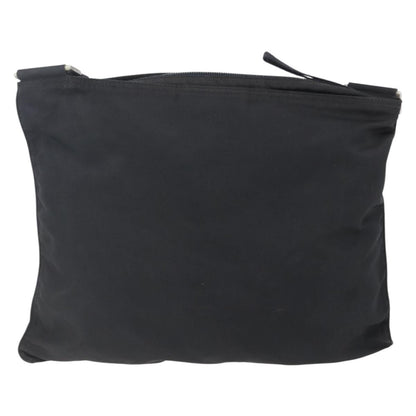 Prada Flat Messenger Bag Tessuto, BLACK, NYLON, Shoulder bag