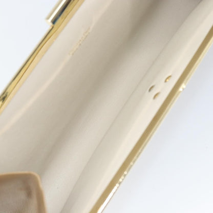 Christian Dior Logo Pouch Leather, BEIGE, LEATHER, Clutche & pouche