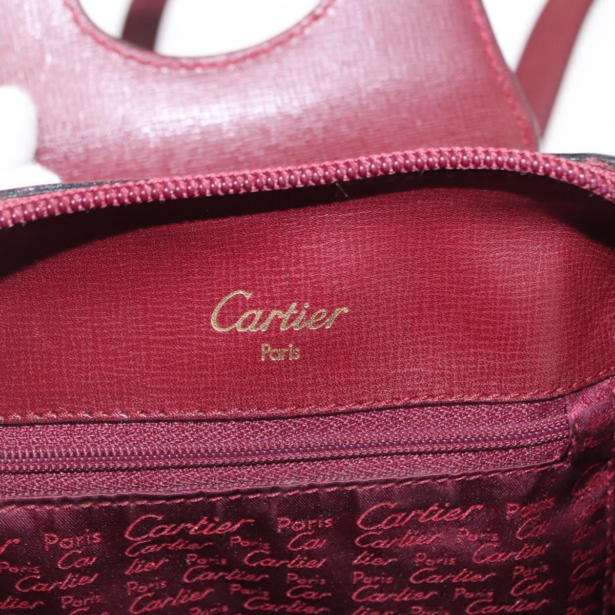 cartier Happy birthday backpack Leather, BURGUNDY, LEATHER, Backpack